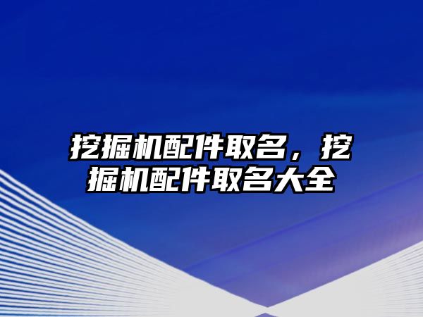 挖掘機(jī)配件取名，挖掘機(jī)配件取名大全