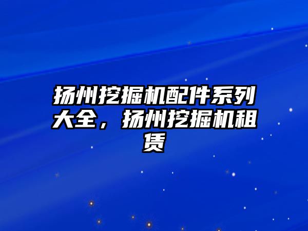 揚州挖掘機配件系列大全，揚州挖掘機租賃