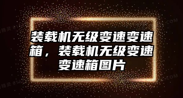 裝載機(jī)無級(jí)變速變速箱，裝載機(jī)無級(jí)變速變速箱圖片