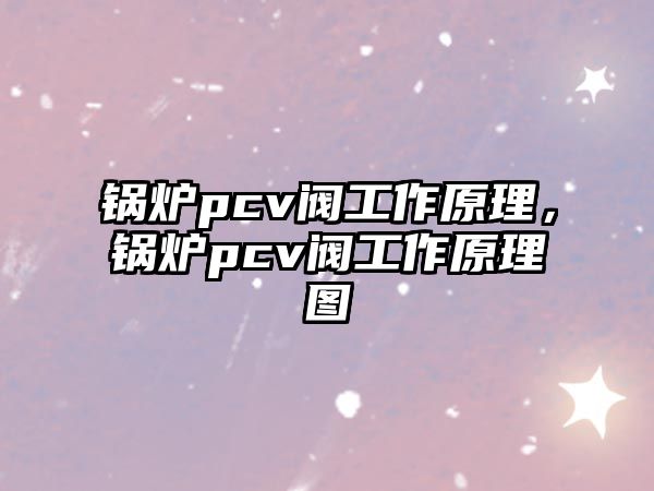 鍋爐pcv閥工作原理，鍋爐pcv閥工作原理圖