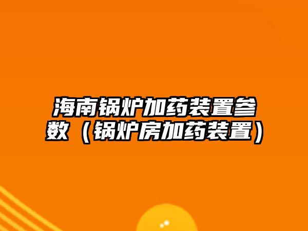 海南鍋爐加藥裝置參數（鍋爐房加藥裝置）