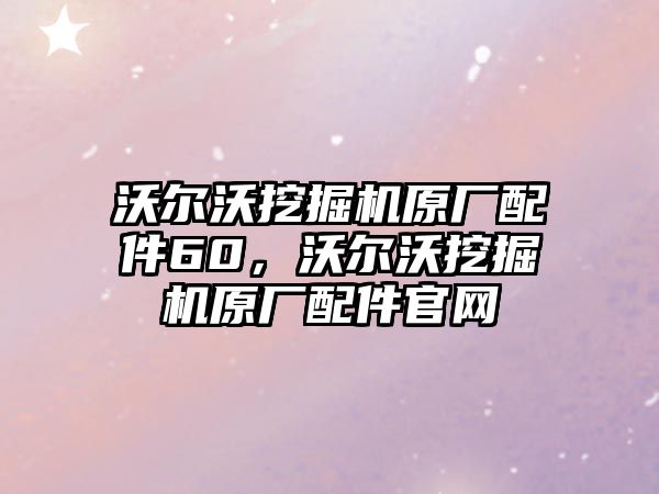 沃爾沃挖掘機原廠配件60，沃爾沃挖掘機原廠配件官網