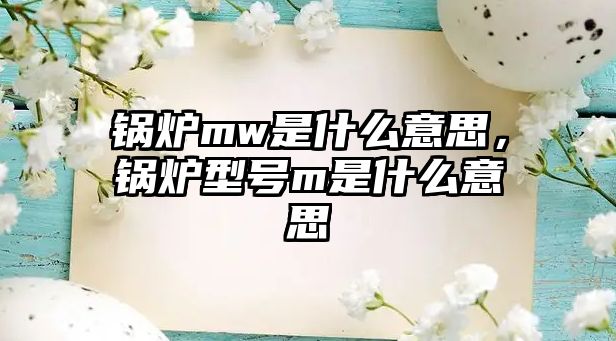 鍋爐mw是什么意思，鍋爐型號m是什么意思