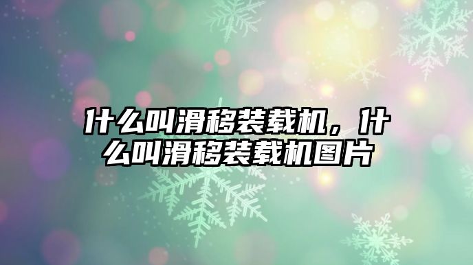 什么叫滑移裝載機，什么叫滑移裝載機圖片