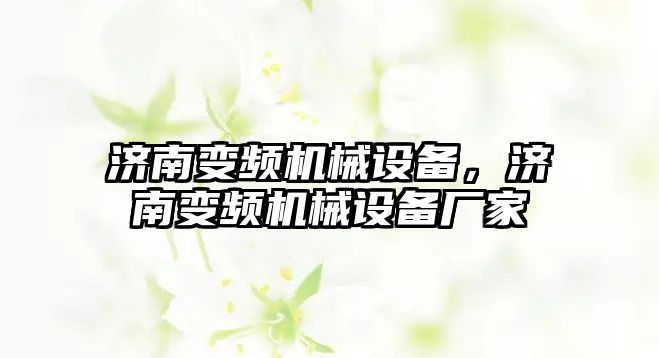 濟南變頻機械設(shè)備，濟南變頻機械設(shè)備廠家