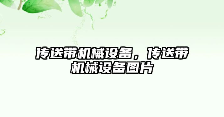 傳送帶機械設備，傳送帶機械設備圖片