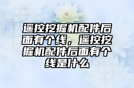 遙控挖掘機配件后面有個線，遙控挖掘機配件后面有個線是什么