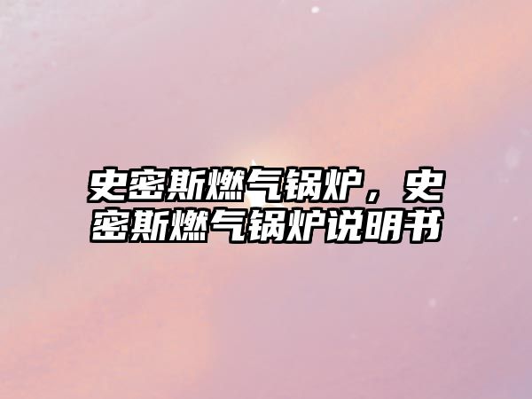 史密斯燃氣鍋爐，史密斯燃氣鍋爐說明書