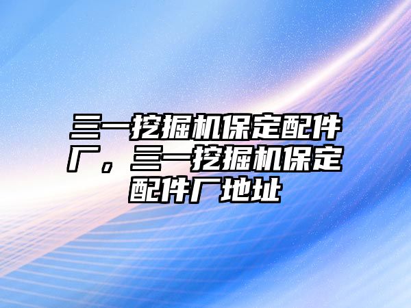 三一挖掘機(jī)保定配件廠，三一挖掘機(jī)保定配件廠地址