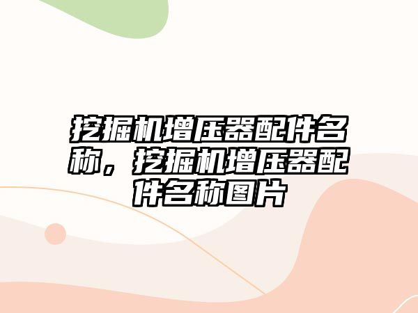 挖掘機增壓器配件名稱，挖掘機增壓器配件名稱圖片