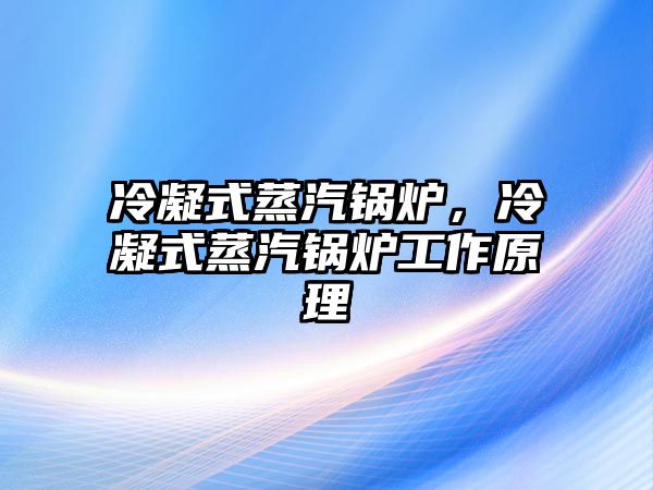 冷凝式蒸汽鍋爐，冷凝式蒸汽鍋爐工作原理