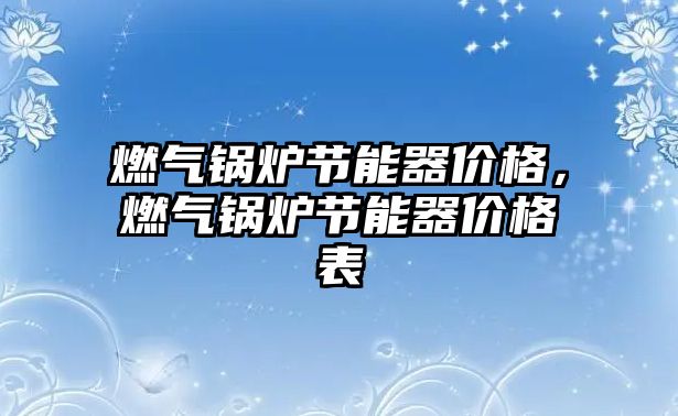 燃氣鍋爐節能器價格，燃氣鍋爐節能器價格表