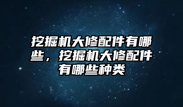 挖掘機大修配件有哪些，挖掘機大修配件有哪些種類