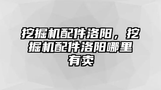 挖掘機配件洛陽，挖掘機配件洛陽哪里有賣