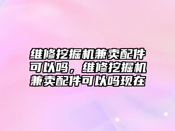 維修挖掘機兼賣配件可以嗎，維修挖掘機兼賣配件可以嗎現(xiàn)在