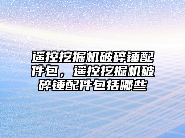 遙控挖掘機破碎錘配件包，遙控挖掘機破碎錘配件包括哪些