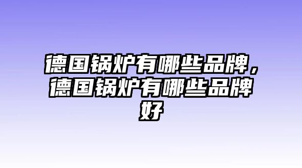 德國鍋爐有哪些品牌，德國鍋爐有哪些品牌好