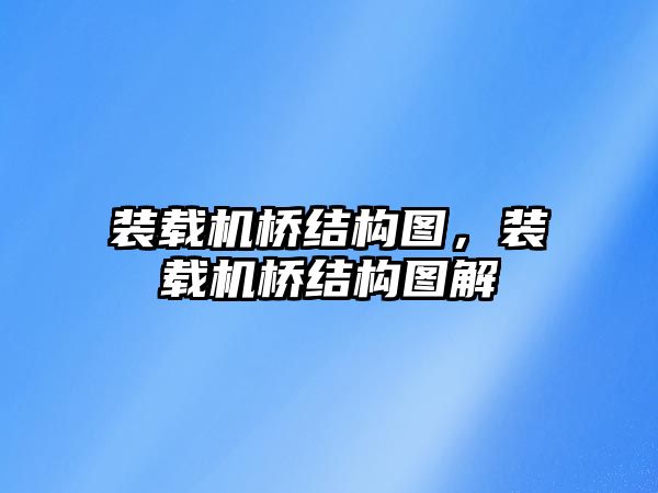 裝載機橋結構圖，裝載機橋結構圖解