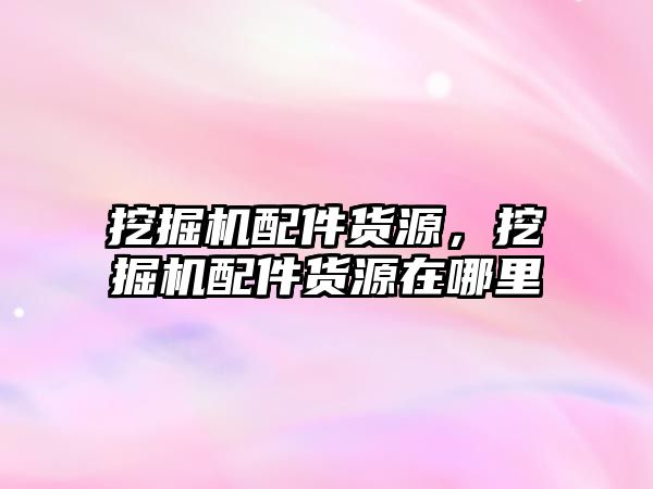 挖掘機配件貨源，挖掘機配件貨源在哪里