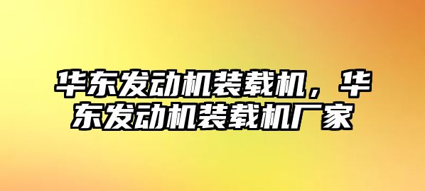 華東發動機裝載機，華東發動機裝載機廠家