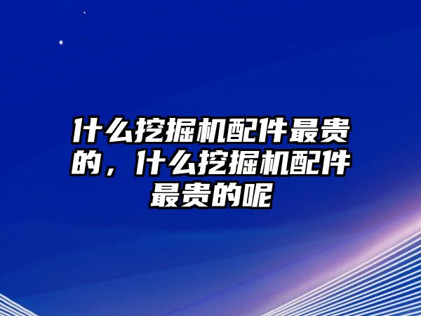 什么挖掘機(jī)配件最貴的，什么挖掘機(jī)配件最貴的呢