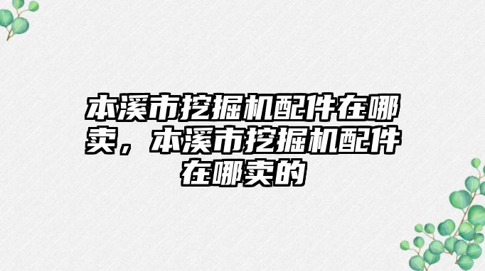 本溪市挖掘機(jī)配件在哪賣，本溪市挖掘機(jī)配件在哪賣的