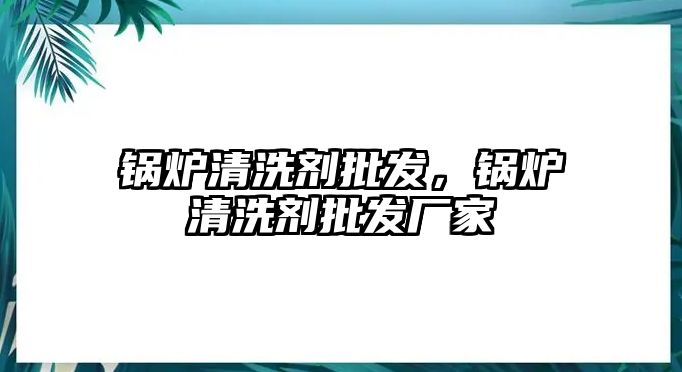 鍋爐清洗劑批發，鍋爐清洗劑批發廠家