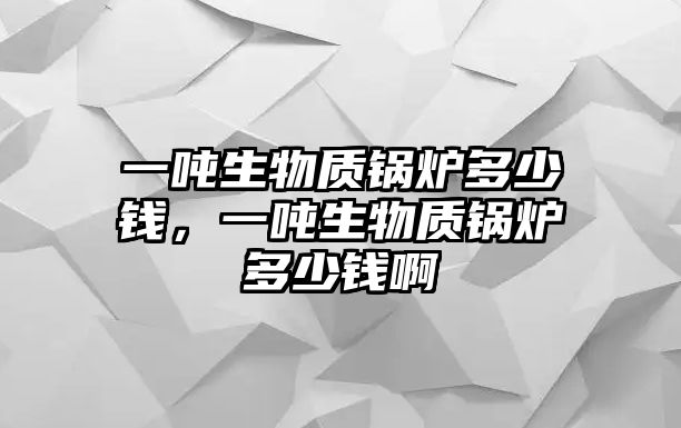 一噸生物質鍋爐多少錢，一噸生物質鍋爐多少錢啊