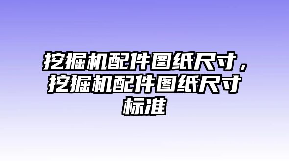 挖掘機配件圖紙尺寸，挖掘機配件圖紙尺寸標準