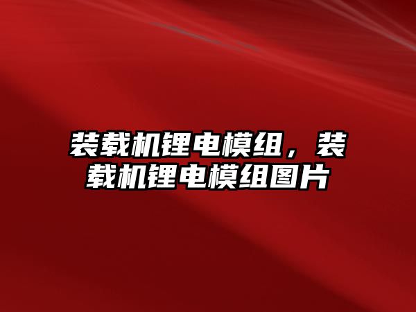 裝載機鋰電模組，裝載機鋰電模組圖片