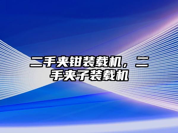 二手夾鉗裝載機，二手夾子裝載機