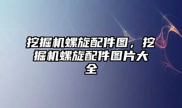 挖掘機螺旋配件圖，挖掘機螺旋配件圖片大全