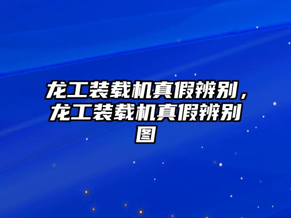 龍工裝載機真假辨別，龍工裝載機真假辨別圖