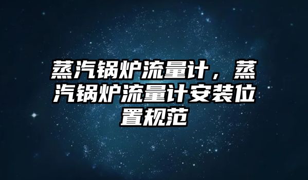 蒸汽鍋爐流量計，蒸汽鍋爐流量計安裝位置規范