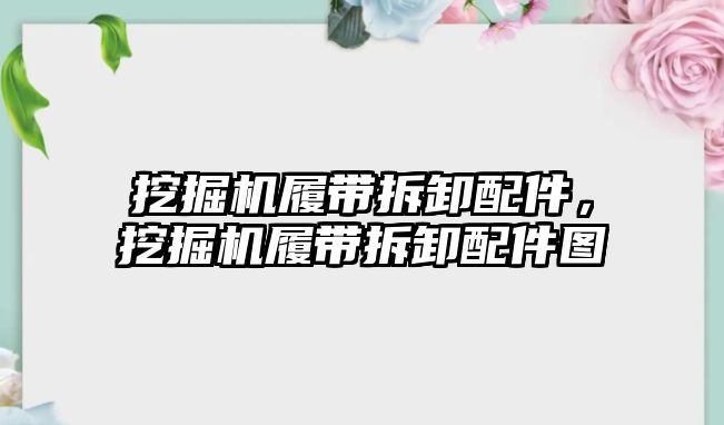 挖掘機(jī)履帶拆卸配件，挖掘機(jī)履帶拆卸配件圖