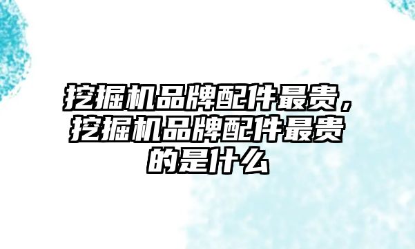 挖掘機品牌配件最貴，挖掘機品牌配件最貴的是什么