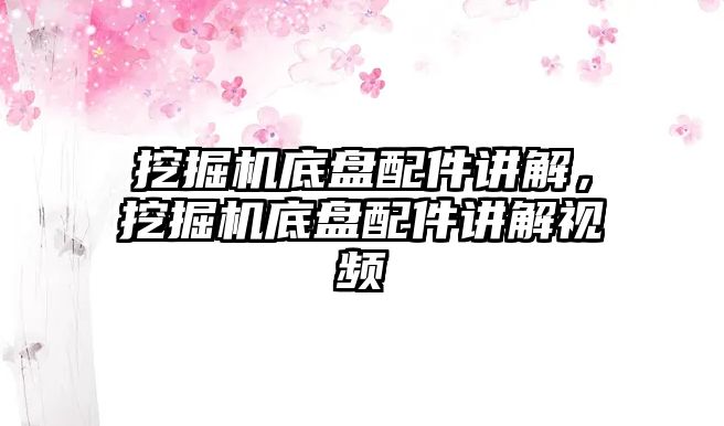 挖掘機底盤配件講解，挖掘機底盤配件講解視頻