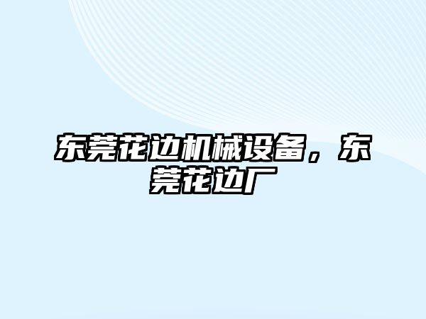 東莞花邊機械設備，東莞花邊廠