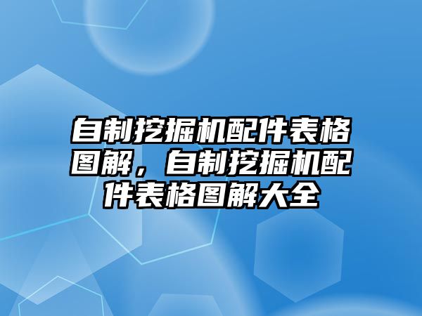 自制挖掘機配件表格圖解，自制挖掘機配件表格圖解大全