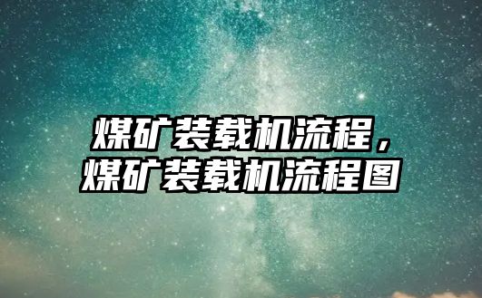 煤礦裝載機流程，煤礦裝載機流程圖