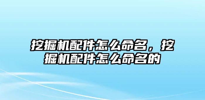 挖掘機配件怎么命名，挖掘機配件怎么命名的