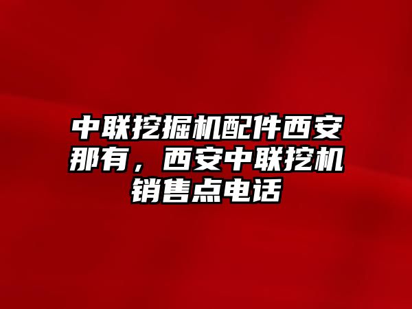 中聯挖掘機配件西安那有，西安中聯挖機銷售點電話