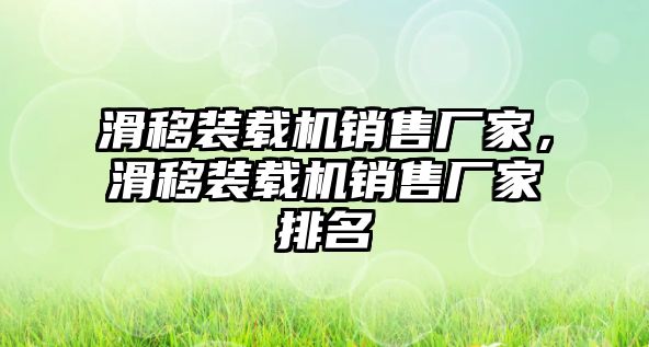 滑移裝載機(jī)銷售廠家，滑移裝載機(jī)銷售廠家排名