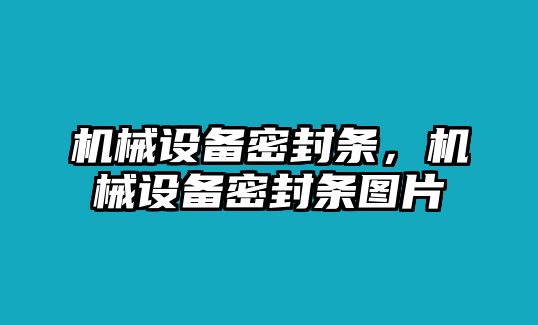 機械設備密封條，機械設備密封條圖片