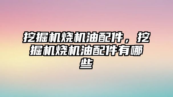 挖掘機燒機油配件，挖掘機燒機油配件有哪些