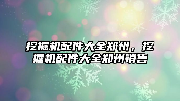 挖掘機配件大全鄭州，挖掘機配件大全鄭州銷售