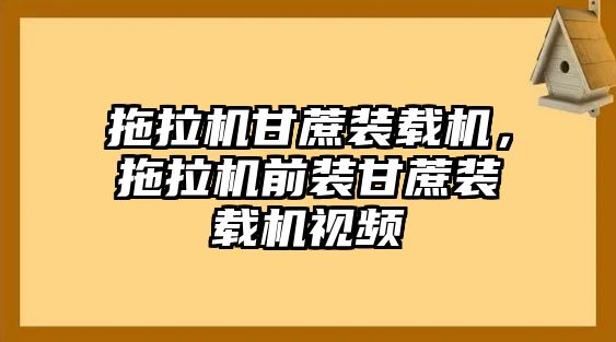 拖拉機甘蔗裝載機，拖拉機前裝甘蔗裝載機視頻