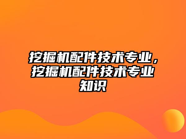 挖掘機配件技術專業，挖掘機配件技術專業知識