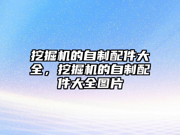 挖掘機的自制配件大全，挖掘機的自制配件大全圖片