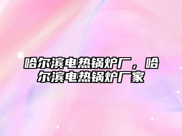 哈爾濱電熱鍋爐廠，哈爾濱電熱鍋爐廠家